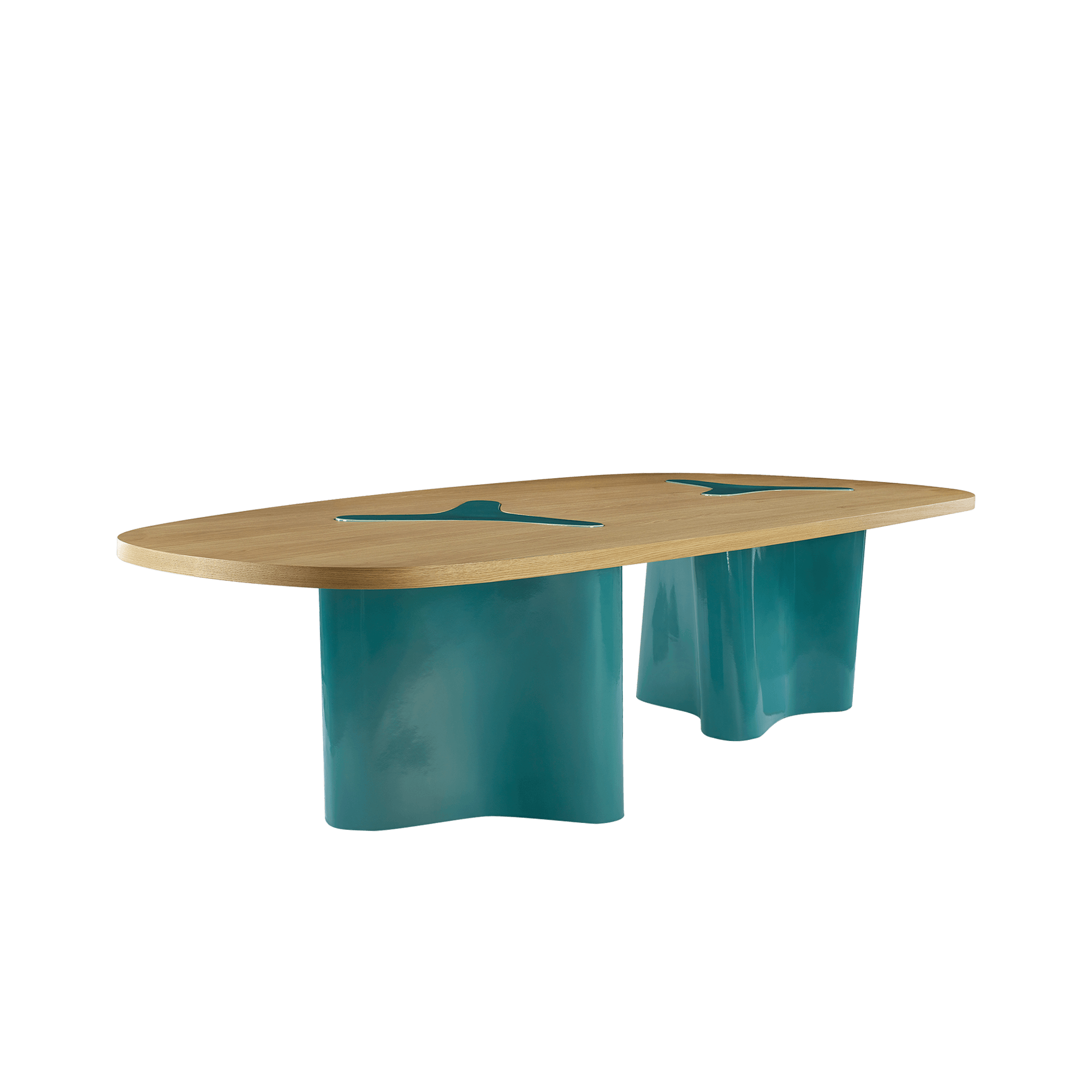 Édition Bougainville • India mahdavi diagonale double table furniture wood ceramic design