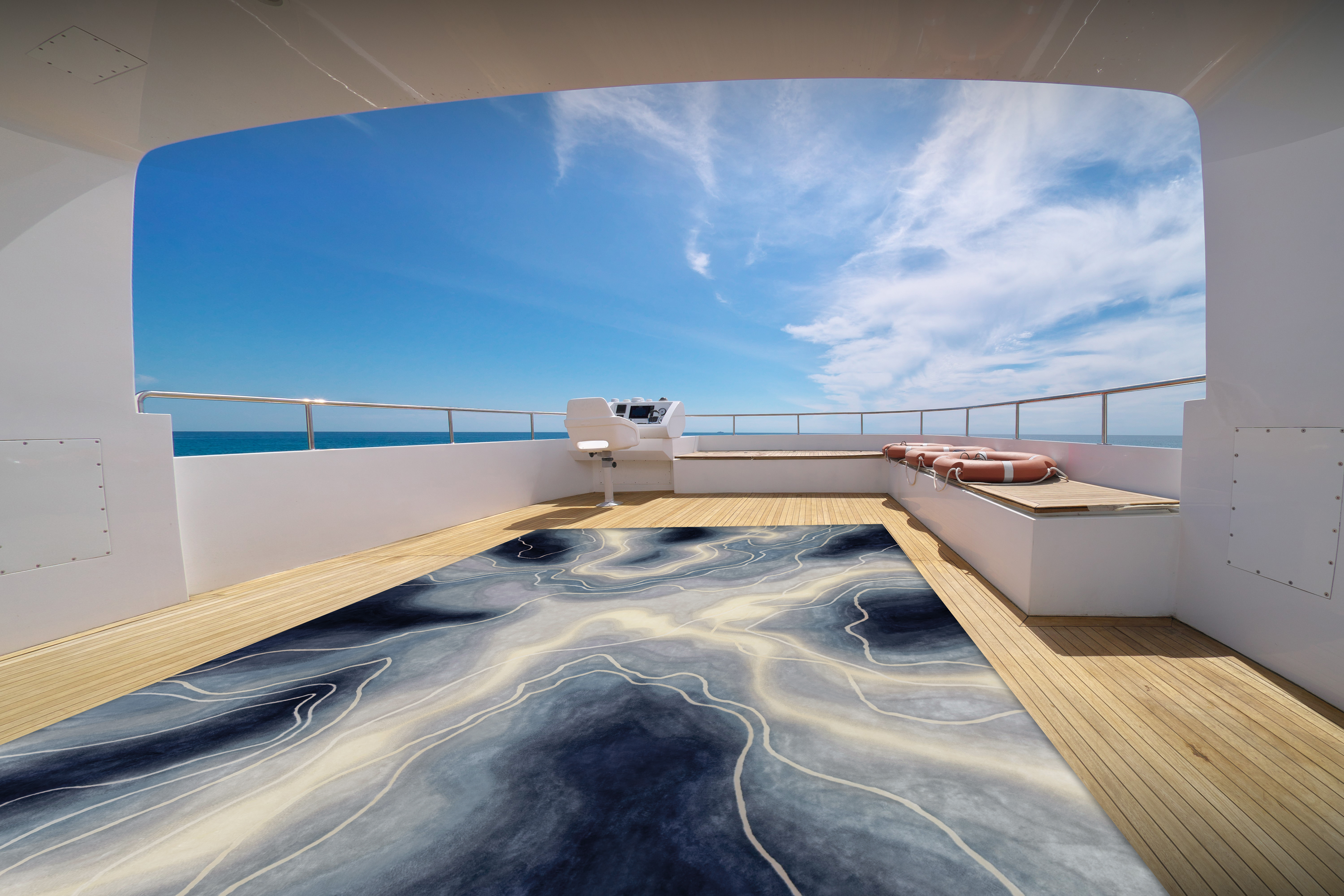 Tapis de luxe design et haut de gamme sur mesure • Amb yacht opacus